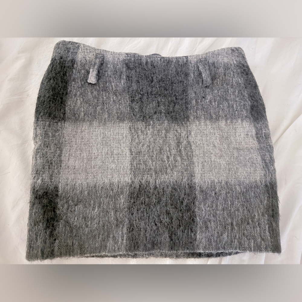 Talbots women’s grey Plaid mini skirt size 0